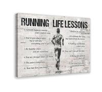 BILQAHT Impression sur toile personnalisée avec leçons de vie courante - Décoration murale pour salon, chambre à coucher - 20 x 30 cm