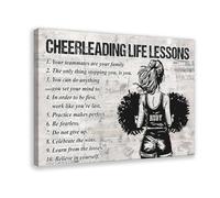 BILQAHT Impression sur toile personnalisée Leçons de vie de pom-pom girls - Décoration murale pour salon, chambre à coucher - 60 x 90 cm