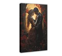 BILQAHT Perséphone et Hadès Art mythologie grecque sur toile pour décoration murale de salon, chambre à coucher (50 x 75 cm)