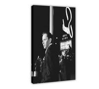 BILQAHT Poster Frank Sinatra à Las Vegas - Art sur toile rétro - Décoration pour chambre à coucher, bureau, chambre - Cadeau - 30 x 45 cm
