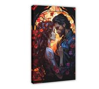 BILQAHT Poster Persephone et Hades sur toile pour décoration de chambre à coucher, bureau, chambre, cadeau 40 x 60 cm