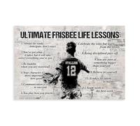 BILQAHT Poster personnalisé sur toile Frisbee ultime pour décoration de chambre à coucher, bureau, chambre, cadeau 20 x 30 cm