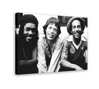 BILQAHT Poster sur toile Bob Marley, Mick Jagger et Peter Tosh - Décoration murale pour salon, chambre à coucher - 20 x 30 cm