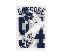 BILQAHT Poster sur toile Goose Gossage New York Yankees - Décoration pour chambre à coucher, bureau, chambre - Cadeau - 40 x 60 cm