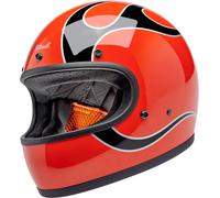Biltwell Gringo Flames, casque intégral M Orange/Noir/Blanc Orange/Noir/Blanc