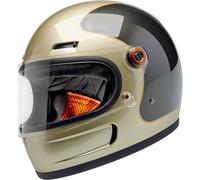 Biltwell Gringo SV, casque intégral S Gris Foncé/Beige Foncé/Or Gris Foncé/Beige Foncé/Or