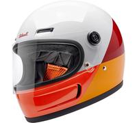 Biltwell Gringo SV, casque intégral XL Blanc/Rouge/Orange Blanc/Rouge/Orange