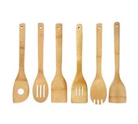 Biluer 6 PCS Ustensiles de Cuisine en Bois - Cuillère et Spatule en Bois (6)
