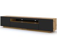 BIM Furniture Aura, Lowboard, armoire TV, 200 cm, suspendue ou debout Armoire basse universelle Armoire TV, meuble TV, sideboard, table hi-fi