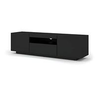 BIM Furniture Aura Meuble TV bas à suspendre ou debout universel 150 cm (tapis noir sans LED)