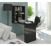BIM Furniture Bureau Hide Étagère murale pliante pour ordinateur portable Noir mat/noir brillant