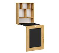 Bim Furniture Bureau mural TILT pliable pour ordinateur Chêne artisan Noir mat