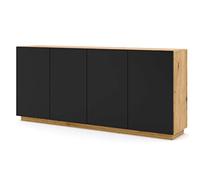 Commode AC-Déco Aura Beige/Noir mat - L 198 cm