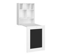 Bureau pliable TILT Table murale pour ordinateur Blanc Mat