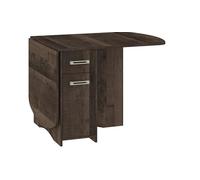 BIM Furniture Homi Mini Table de salle à manger extensible pliante avec espace de rangement et tiroir pour petits espaces (39,9 x 160 x 80 cm) Chêne 10 g