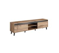BIM Furniture Lotta II Meuble TV bas, 170 cm, buffet, commode en wotan chêne anthracite