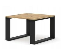 BIM Furniture Table Basse Luca en Bois - Beige Et Noir - L 60 X P 60 X H 40 Cm