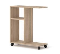 BIM Furniture Table sur roulettes Trasco avec 2 étagères - Beige - L 60 X P 22 X H 45 Cm
