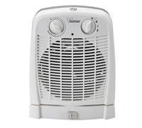 Bimar Chauffage Electrique Salle de Bain HF195, Radiateur Soufflant Electrique 2000W Faible Consommation avec Thermostat Réglable et Swing Droite Gauche, Corps en Plastique avec Poignée Intégrée