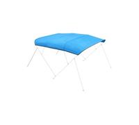 Bimini Bateau 4 Arceaux 244cm Avec Toile en Polyester 600D Imperméable Support Bleu
