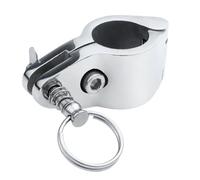 Bimini Top Hardware Bimini Top Hardware - Rails de serrage bimini avec charnière - Blocage rapide en acier inoxydable 316 - Pince de mâchoire coulissante - Montage latéral rabattable pour bateau