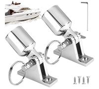 Bimini Top Hardware Lot de 2 paires de supports supérieurs avec à œillets - Ensemble de fixation d'auvent, outils d'installation, raccords de parasol de yacht pour bateau