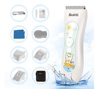Bimirth Tondeuse à Cheveux pour Bébé, Tondeuse Bebe Silencieux - Sans fil - Silencieuse - Câble USB - Rechargeable - dans un Sac pour un Rangement Facile - Étanche - 3 peignes de protection (With Bag)
