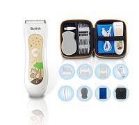 Bimirth Tondeuse à cheveux silencieuse pour enfants, machine de coupe de cheveux sans fil, rechargeable par USB, étanche, 3 peignes de guidage (avec sac de rangement)