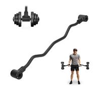 bimiti Convertisseur d'haltères convertissant les haltères en Hyperbell EZ Curl Bar Set d'haltères à friser réglables pouvant supporter jusqu'à 80 kg de capacité pour l'entraînement à la maison