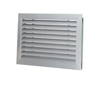 bimiti Grille d'aération de porte - 500 x 300 mm - Double face - En aluminium - Pour mur latéral de salle de bain
