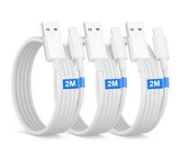 Bimker Lightning Cable 2M 3Pack [MFi Certificado], Cablo Phone Carga Rapida Cable Cargador para iphone 14/13/12/11/XR/XS/X/8/7/6/5/SE, iPad, AirPods, Cable USB A Lightning Charger