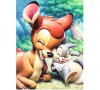 Bimkole 5D Diamond Painting DIY Kits Bambi, Disney Peinture D'art Diamant Kits Résine Peinture Décor Maison 30x40cm