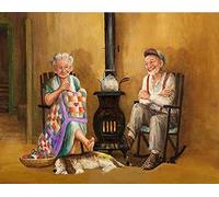 Bimkole 5D Diamond Painting DIY Kits Couple Poêle, Couple De Chien Broderie Diamant Kits De Broderie Au Point De Croix Strass Rond Résine Peinture Décor à La Maison, (30x40 cm)