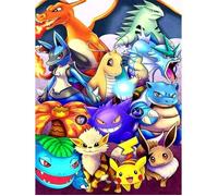 Bimkole 5D DIY Diamond Painting Kits Pokémon Broderie Diamant Kits De Broderie Au Point De Croix Décor à La Maison 30X40cm
