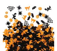 Bimkole Halloween Confetti Table Scatter, Citrouilles Araignées Chauves-souris Sorcières, Jeter Des Décorations En Plastique Mélange De Confettis Pour Halloween Party Haunted Favor Décoration (100g)