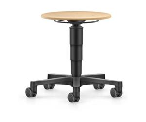 Bimos bimos Allround tabouret avec roulettes, bois, hauteur d'assise 450-650 mm Quantité:1