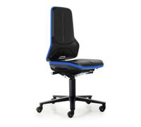 Bimos bimos Chaise de travail ESD Neon 2, bleu Hauteur d'assise 450-620 mm avec roulettes, sans coussin Quantité:1