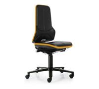 Bimos bimos Chaise de travail ESD Neon 2, orange, hauteur d’assise 450-620 mm avec roulettes, sans rembourrage Quantité:1