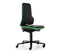 Bimos bimos Chaise de travail ESD Neon 2, verte, hauteur d'assise 450-620 mm avec roulettes, sans rembourrage Quantité:1