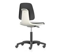 Bimos bimos Chaise de travail Labsit 2, cuir K blanc, hauteur d’assise 450-650 mm avec roulettes Quantité:1
