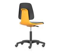 Bimos bimos Chaise de travail Labsit 2, cuir K orange, hauteur d'assise 450-650 mm avec roulettes Quantité:1