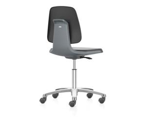 Bimos bimos Chaise de travail Labsit avec roulettes Hauteur d'assise 450-650 mm Coque d'assise en simili cuir anthracite Quantité:1