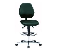 Bimos bimos Chaise de travail similicuir noir Hauteur d’assise 620-870 mm avec roulettes / repose-pieds Quantité:1