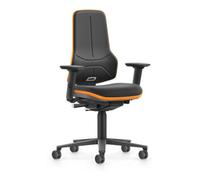 Bimos bimos Chaise de travail XXL orange avec roulettes Supertec avec accoudoirs Quantité:1
