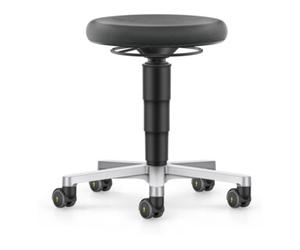 Bimos bimos ESD tabouret avec roulettes, Supertec noir, hauteur d'assise 450-650 mm Quantité:1