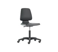 BIMOS Chaise d’atelier pivotante Labsit rouleaux coque de siège anthracite mo...