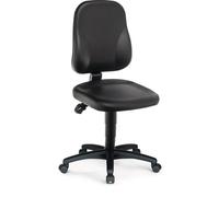 BIMOS Chaise d’atelier pivotante rouleaux rembourrage simili cuir noir 450-62...