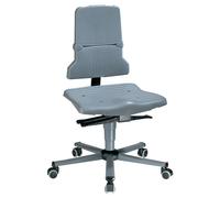 BIMOS Chaise d’atelier pivotante Sintec B rouleaux polypropylène gris 430-580 mm