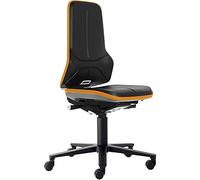 Interstuhl Chaise d'atelier pivotante Neon rouleaux sans élément rembourrage orange 450-620 Quantité:1