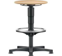 tabouret pivotant bimos (9000454488) patins et repose-pieds réglage de la hauteur d'assise 560-830 mm bois